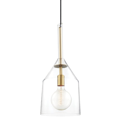 Sloan Pendant Light in Aged Brass (Large).