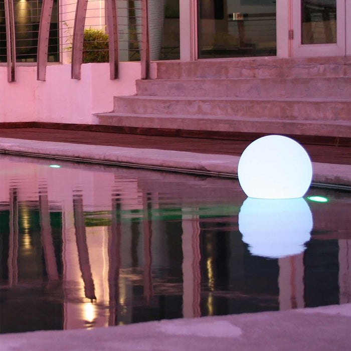 Ball Bluetooth Outdoor LED Lamp in Outside Area.