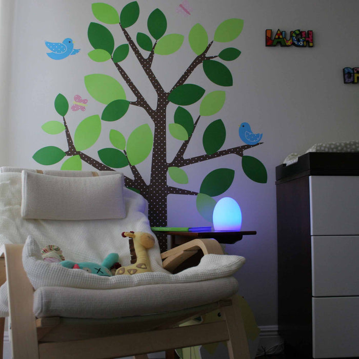 Point Bluetooth Outdoor LED Table Lamp in bedroom.