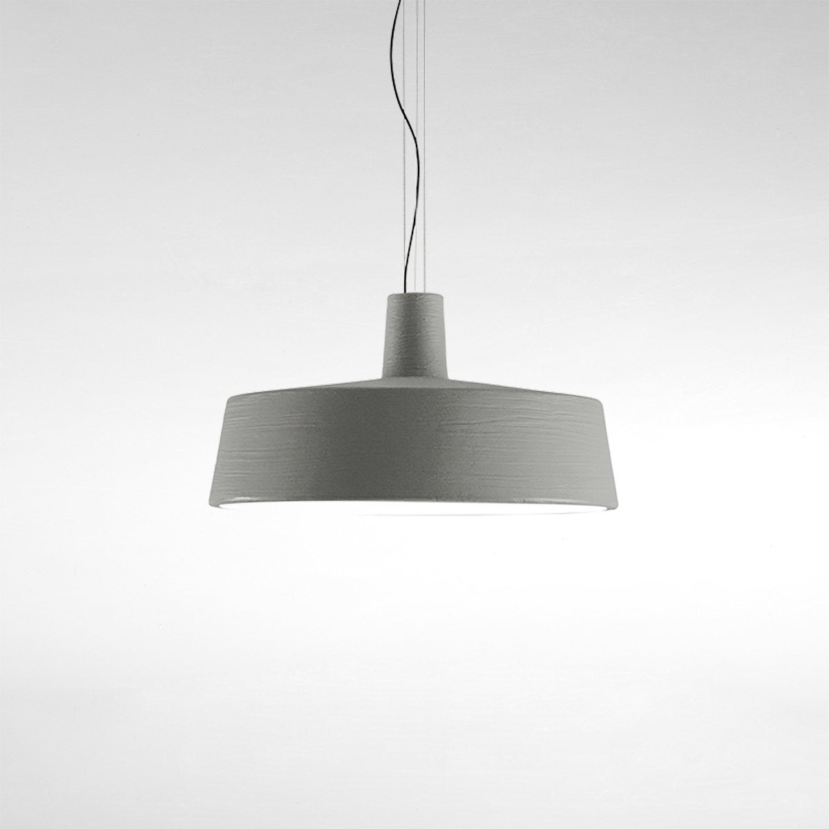 Soho LED Pendant Light in Stone Grey (Medium).