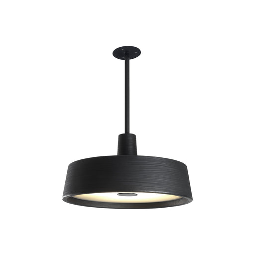 Soho Outdoor LED Fixed Flush Mount Ceiling Light in Black.