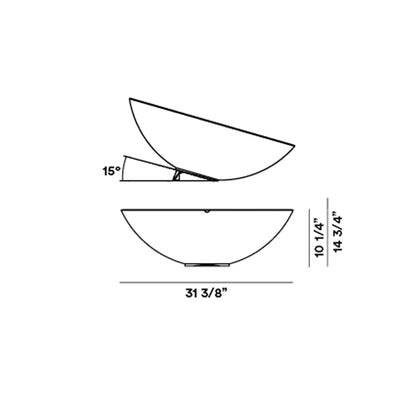 Solar Outdoor Floor Lamp - line drawing.