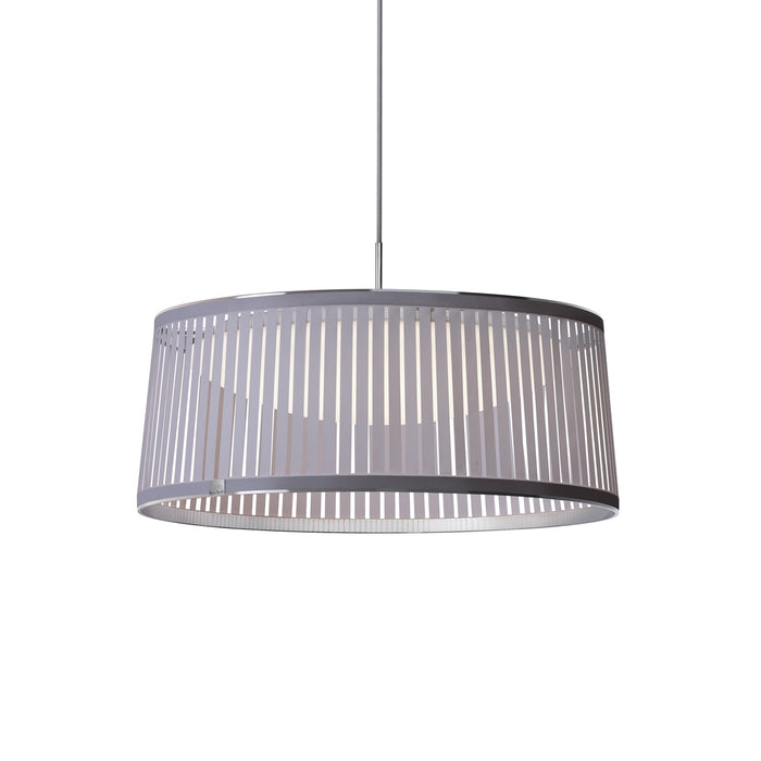 Solis LED Drum Pendant Light in Silver (Small).