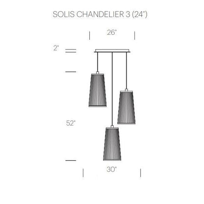 Solis LED Multi-Light Pendant Light - line drawing.