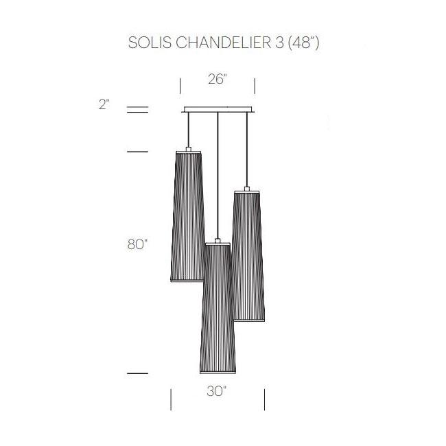 Solis LED Multi-Light Pendant Light - line drawing.