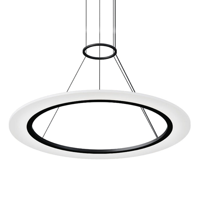 Arctic Rings™ LED Pendant Light in Satin Black (30-Inch).