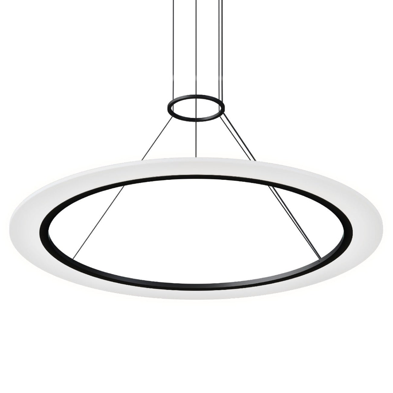 Arctic Rings™ LED Pendant Light in Satin Black (36-Inch).