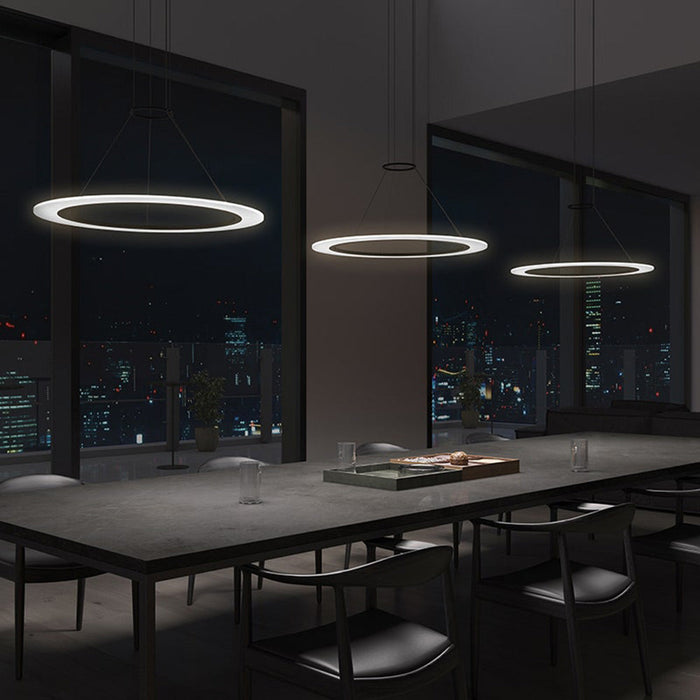 Arctic Rings™ LED Pendant Light in dining room.