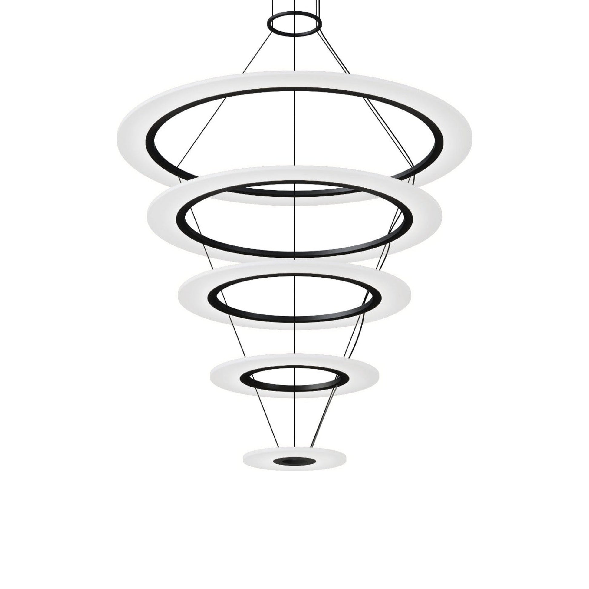 Arctic Rings™ Multi Tier LED Pendant Light in Satin Black.
