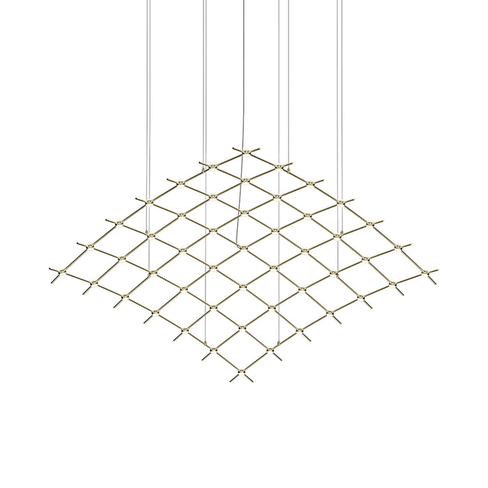 Constellation® Aquarius Major LED Pendant Light in White/Satin Brass.