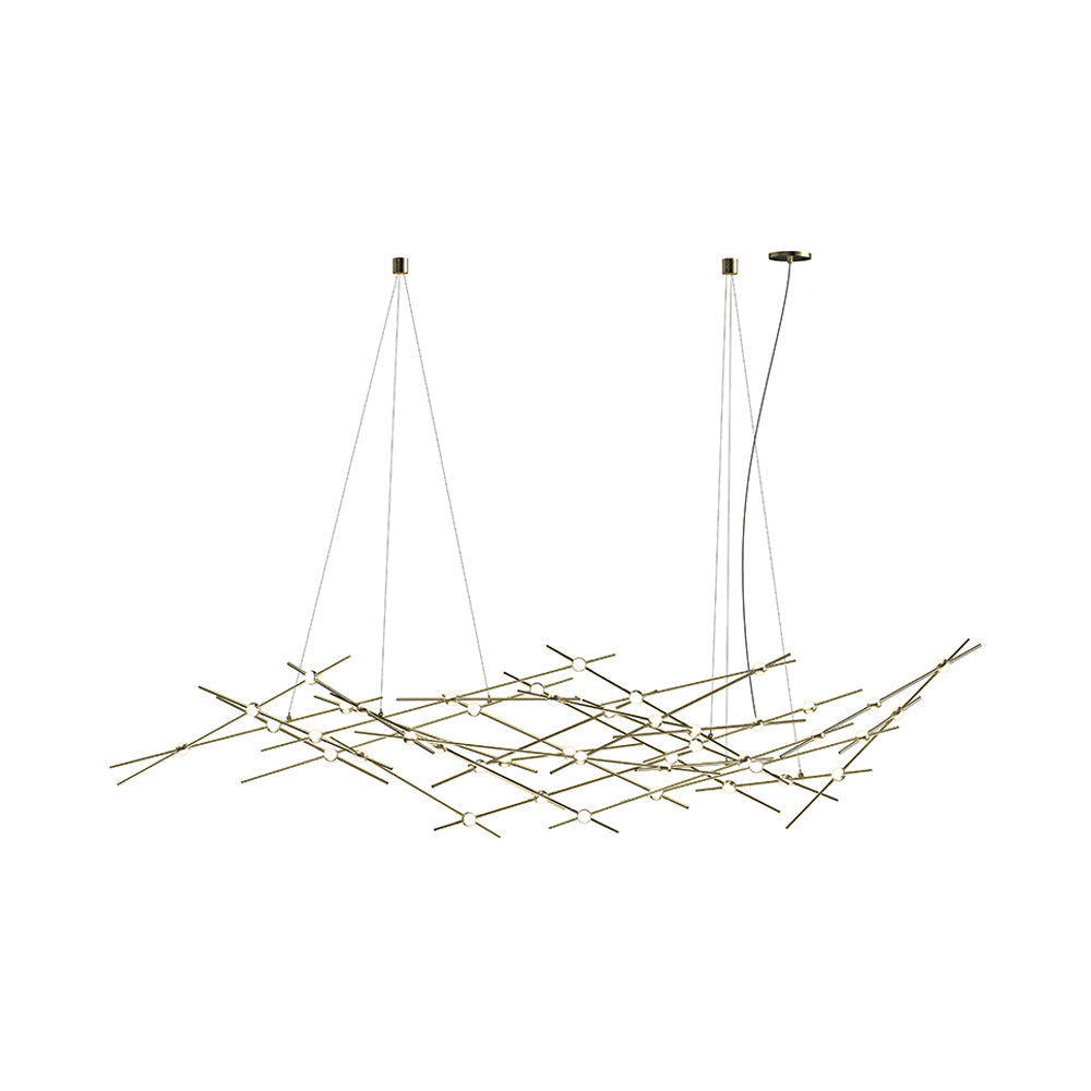 Constellation® Ursa Major LED Pendant Light in Satin Brass/White.