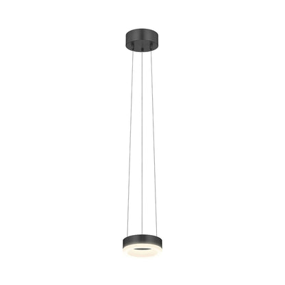 Corona Ring Mini LED Pendant Light in Satin Black.