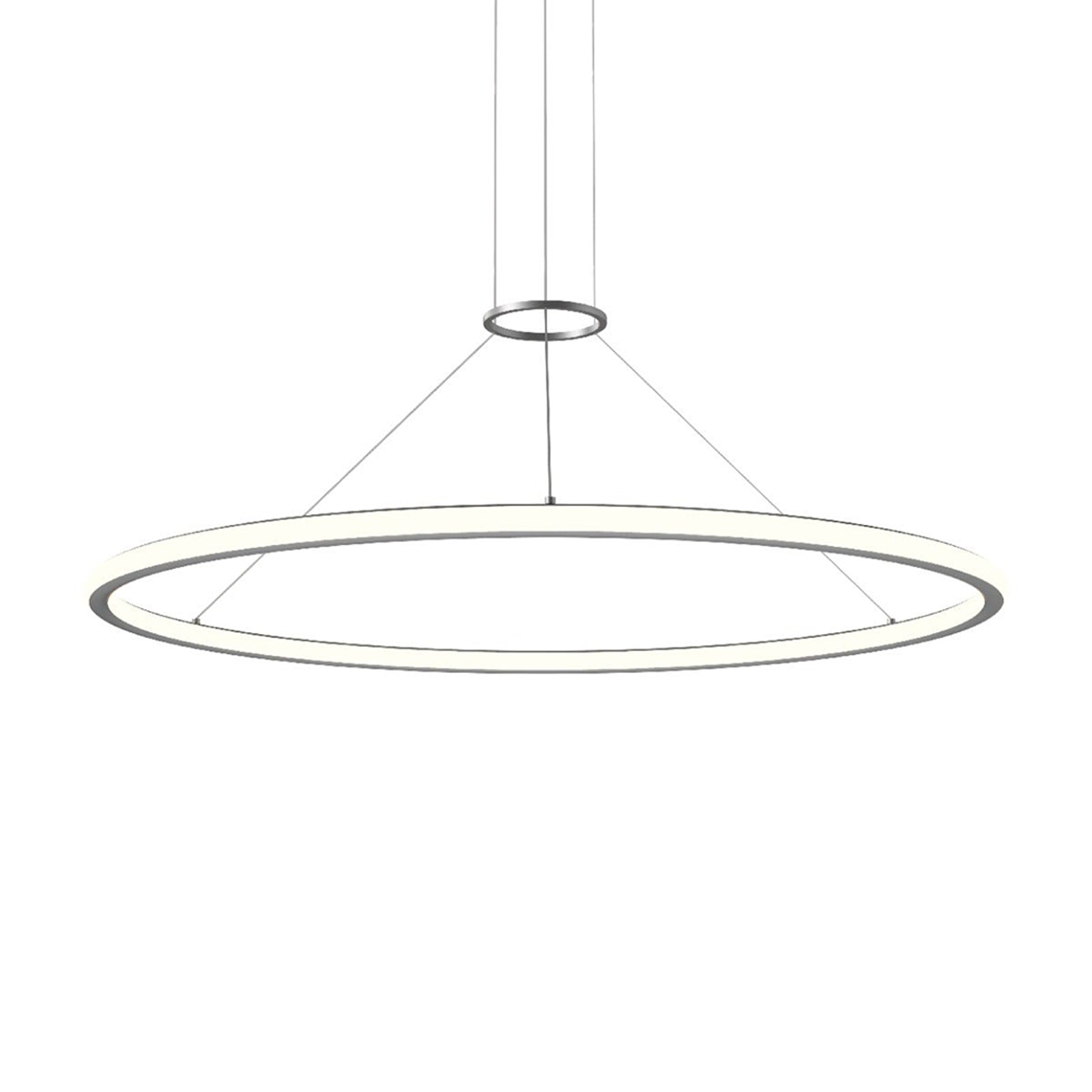 Luna™ LED Pendant Light in Bright Satin Aluminum (48-Inch).