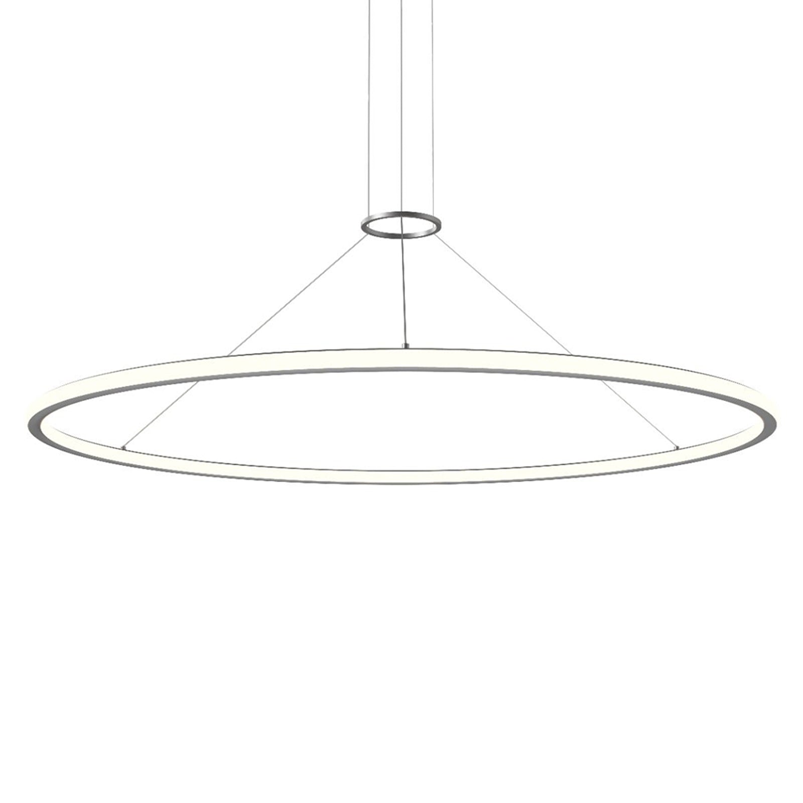 Luna™ LED Pendant Light in Bright Satin Aluminum (60-Inch).