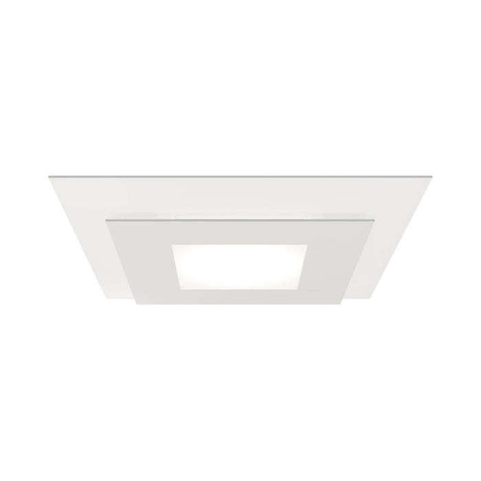 Offset™ Square LED Flush Mount Ceiling Light in White.