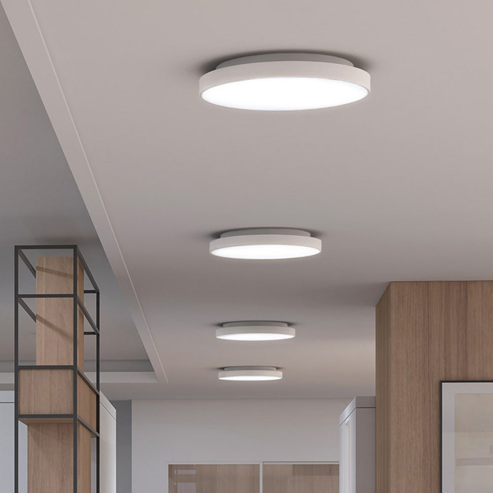 Pi LED Flush Mount Ceiling Light in living room.