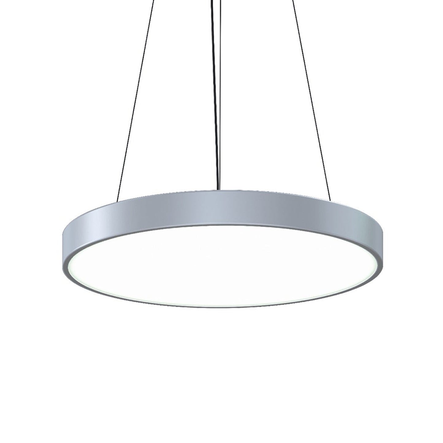 Pi LED Pendant Light in Bright Satin Aluminum (23.75-Inch).