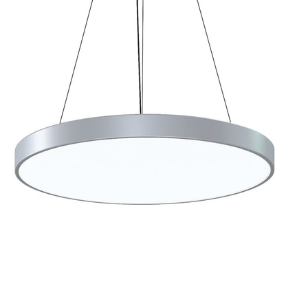 Pi LED Pendant Light in Bright Satin Aluminum (29.5-Inch).