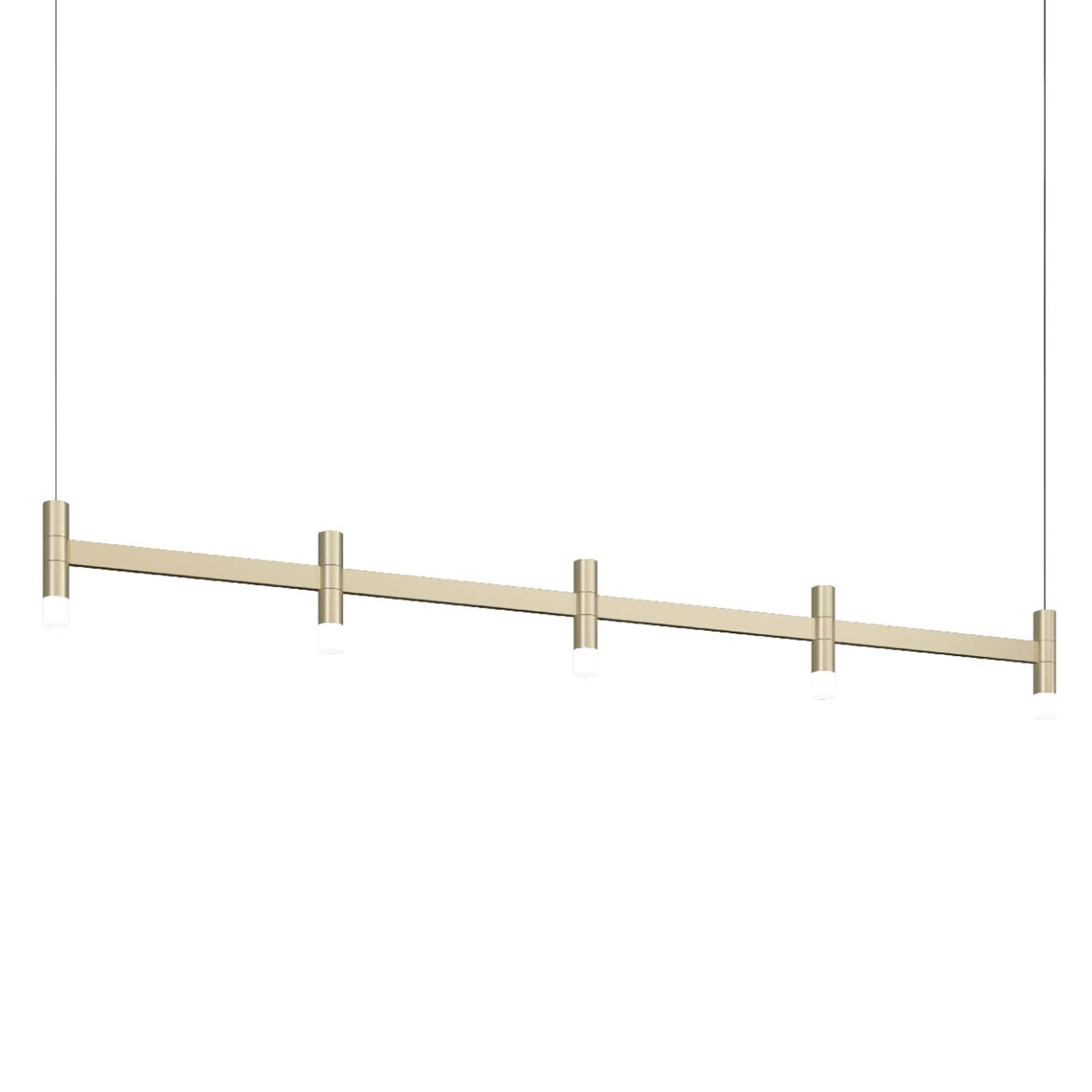 Systema Staccato™ LED Multi Light Pendant Light in Satin Brass (5-Light/Without Shade).