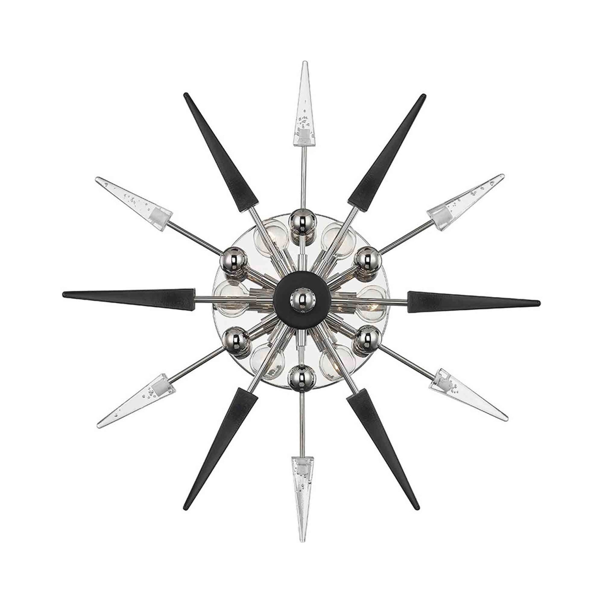 Sparta Wall Light in Polished Nickel.