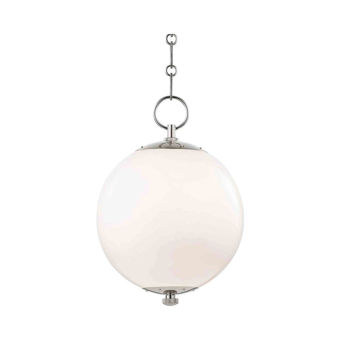 Sphere No.1 Pendant Light in Small/Polished Nickel.