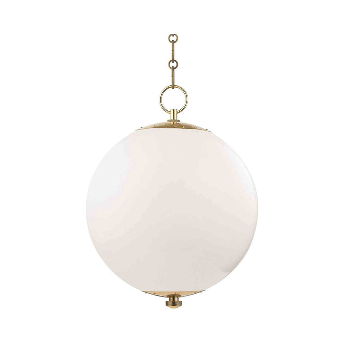 Sphere No.1 Pendant Light in Large/Aged Brass.