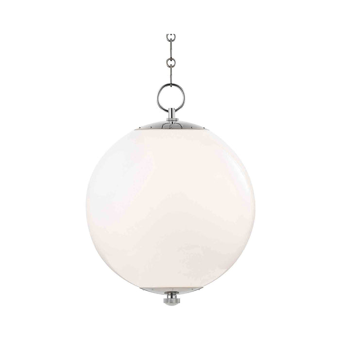 Sphere No.1 Pendant Light in Large/Polished Nickel.