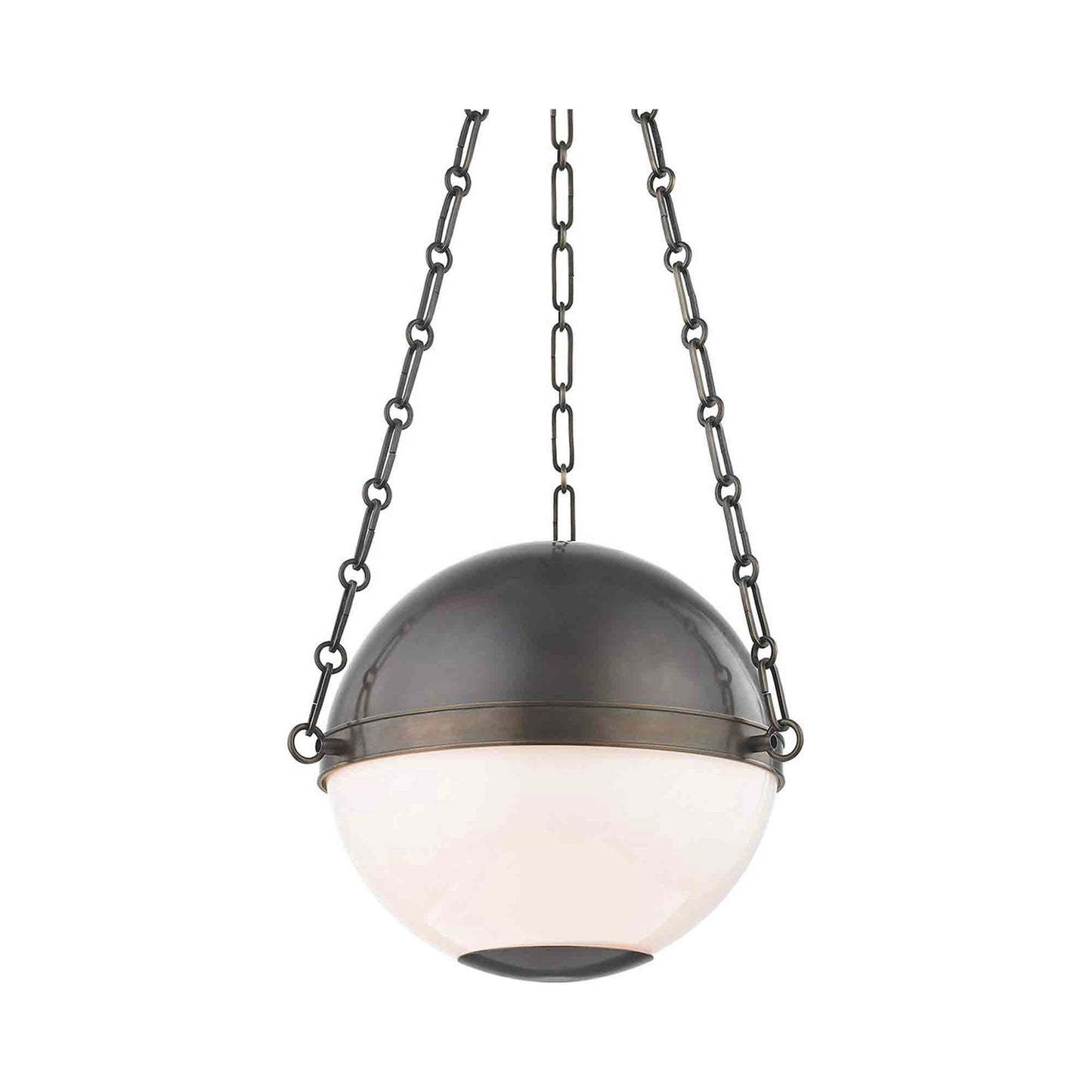 Sphere No.2 Pendant Light in 2-Light/Distressed Bronze.