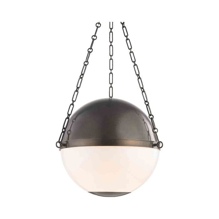 Sphere No.2 Pendant Light in 3-Light/Distressed Bronze.