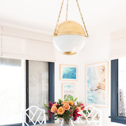 Sphere No.2 Pendant Light in living room.