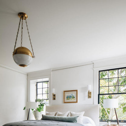 Sphere No.2 Pendant Light in bedroom.