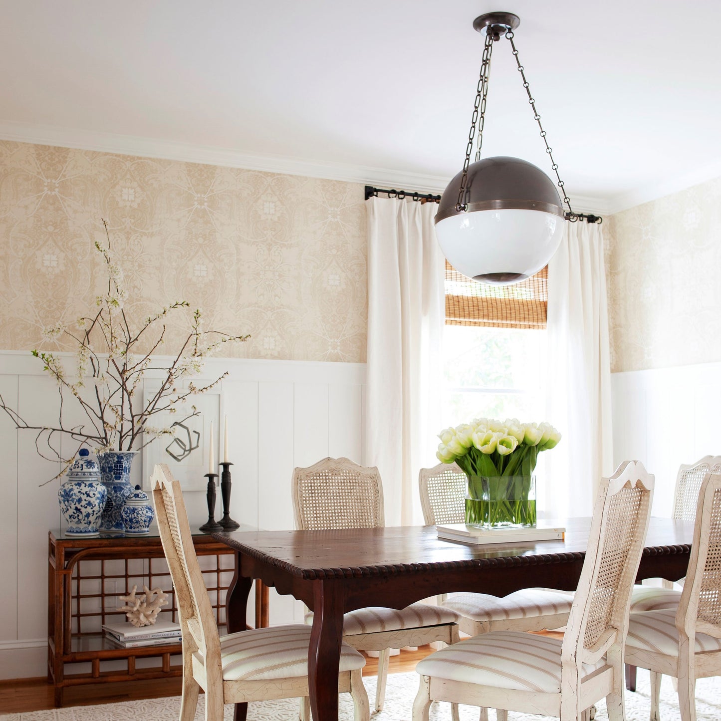 Sphere No.2 Pendant Light in dining room.