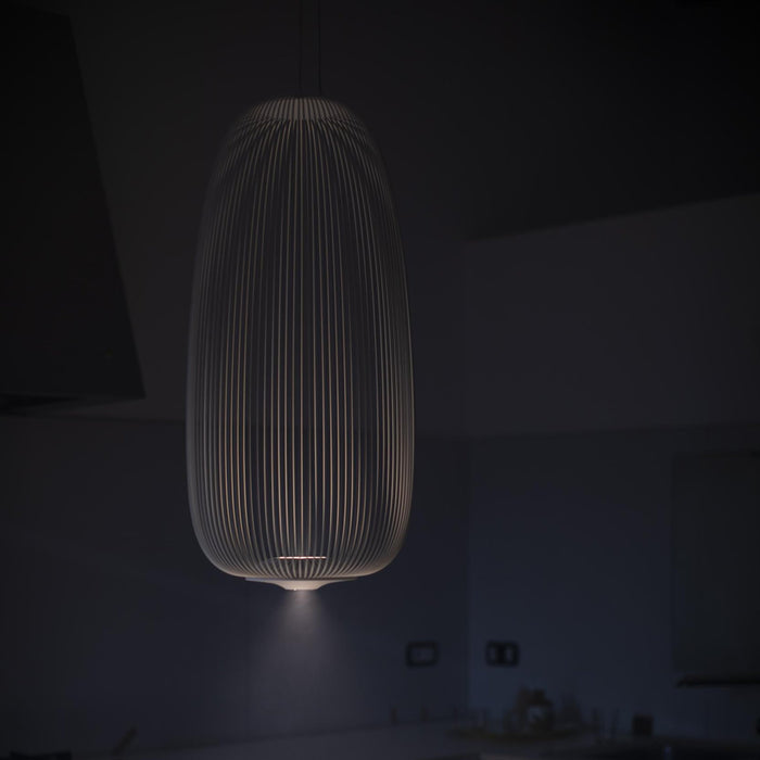 Spokes 1 LED Pendant Light in kitchen.