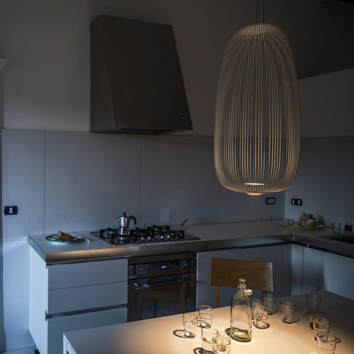 Spokes 1 LED Pendant Light in kitchen.