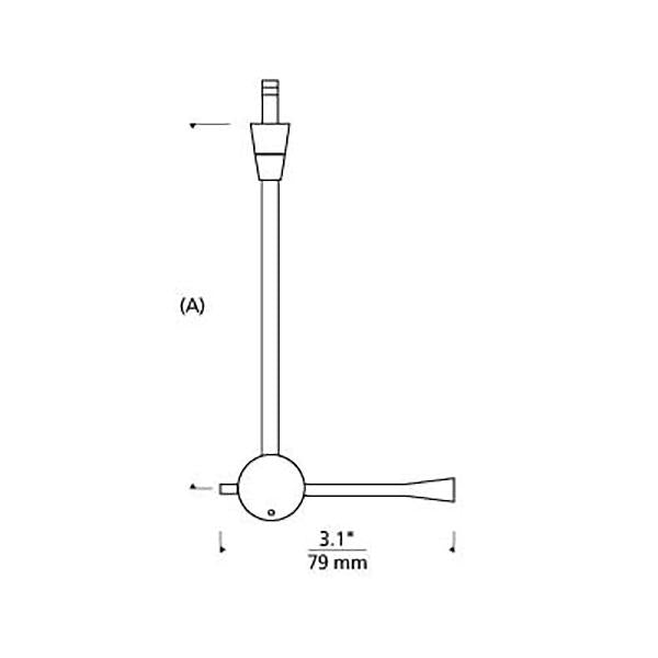 Sprocket Low Voltage Head - line drawing.