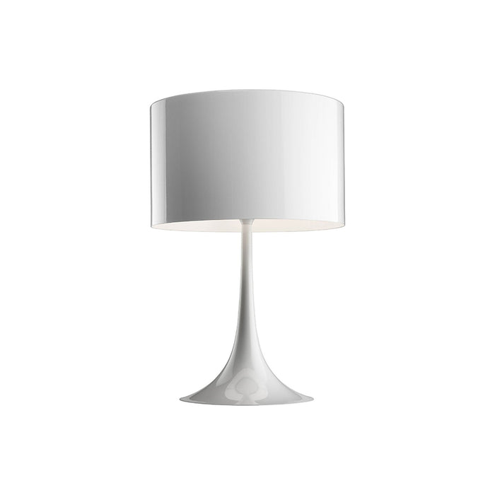 Spun Light T Table Lamp in Shiny White(Small).