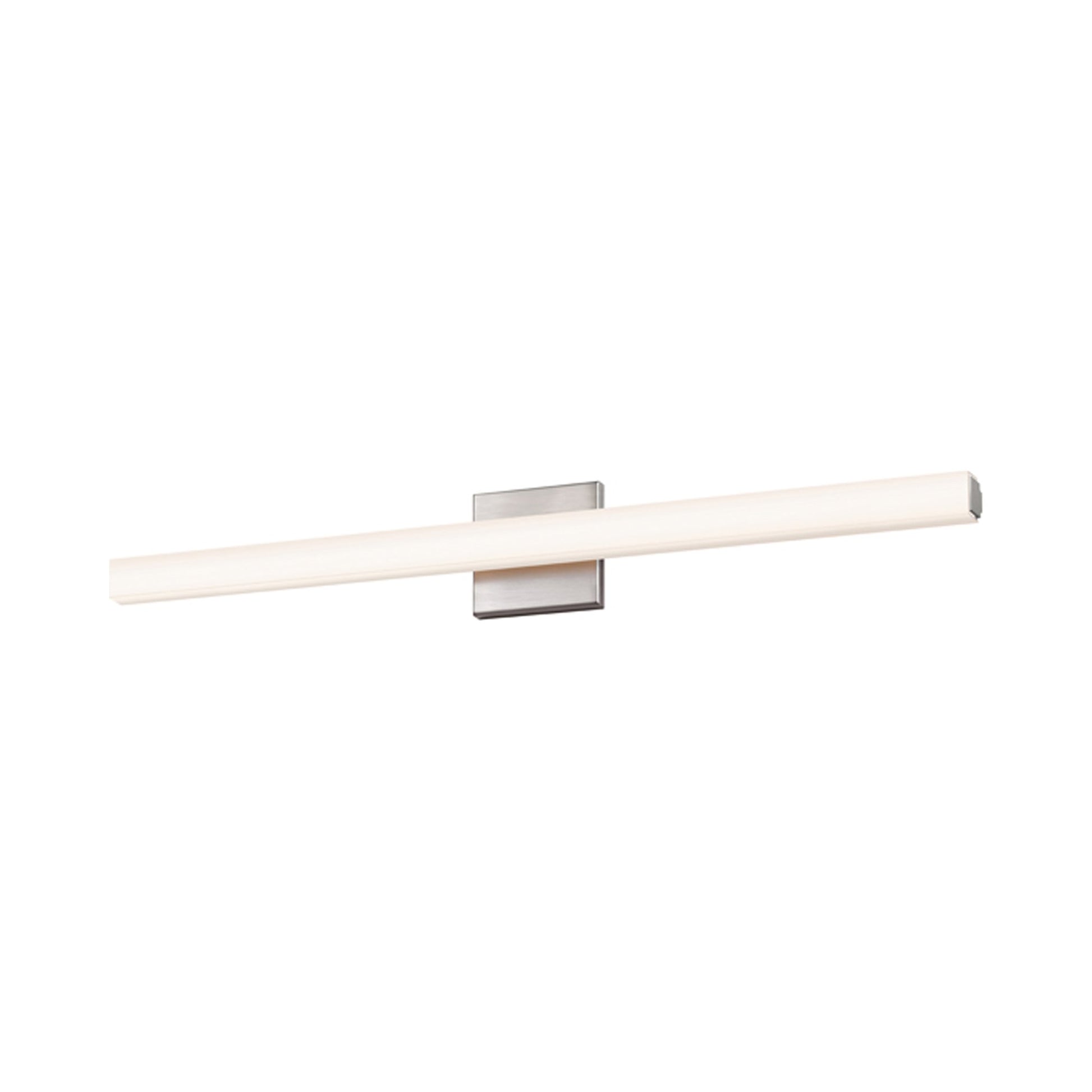 SQ-bar LED Bath Vanity Light in Large/Satin Nickel.