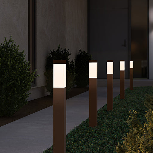 Square Column™ LED Bollard Outside Area.