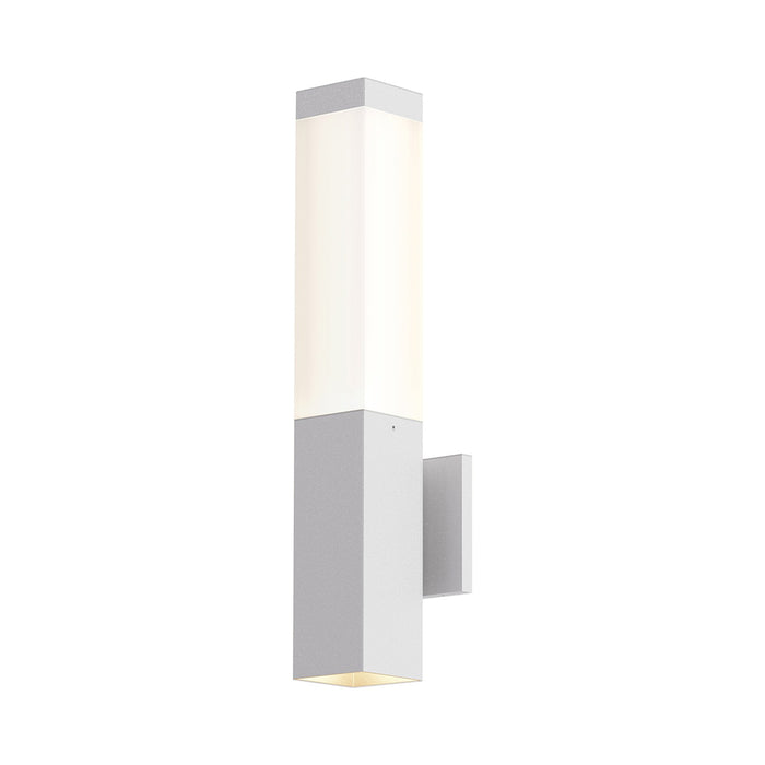 Square Column™ Outdoor LED Wall Light in Textured White.