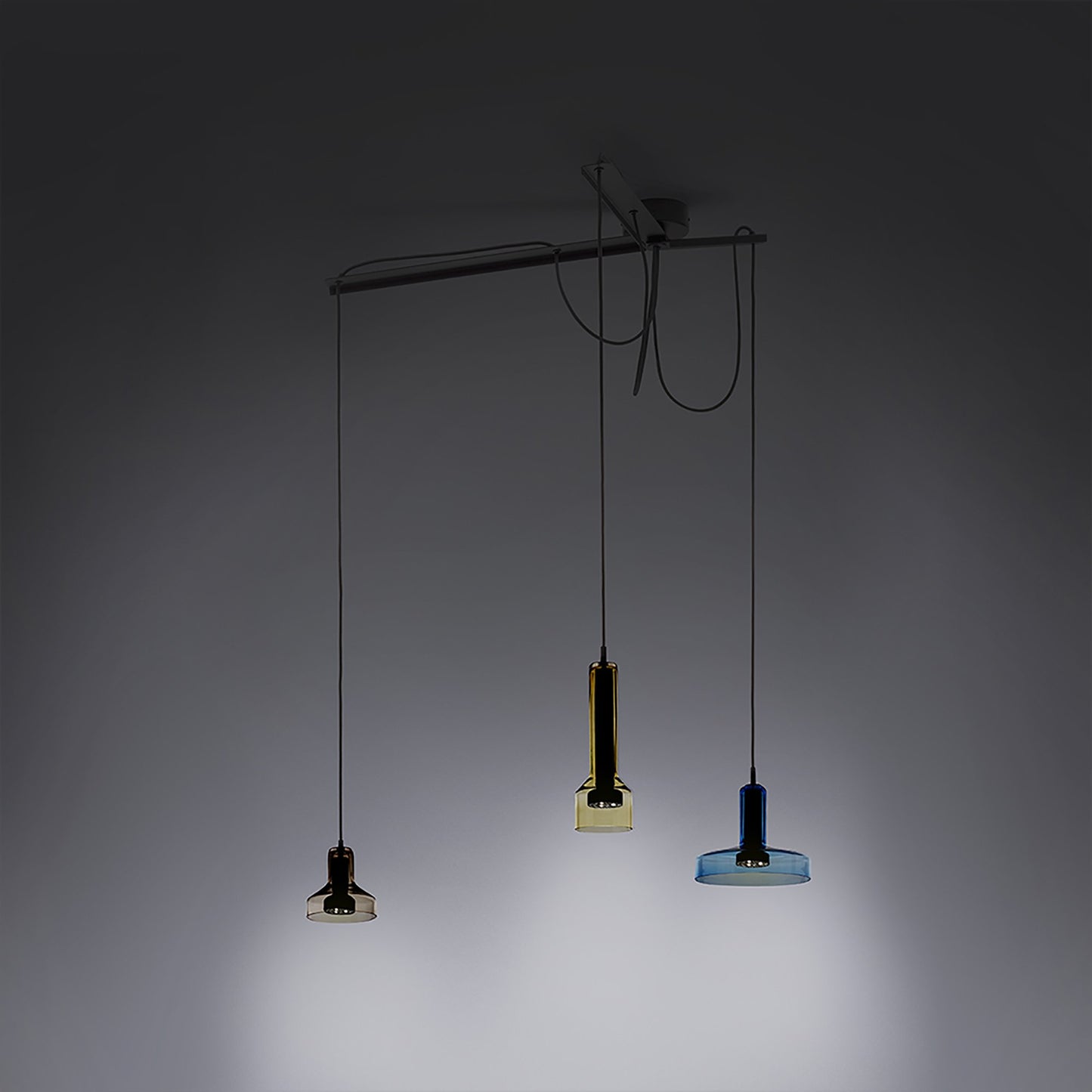 Stablight Triple Pendant Light in Multicolor.