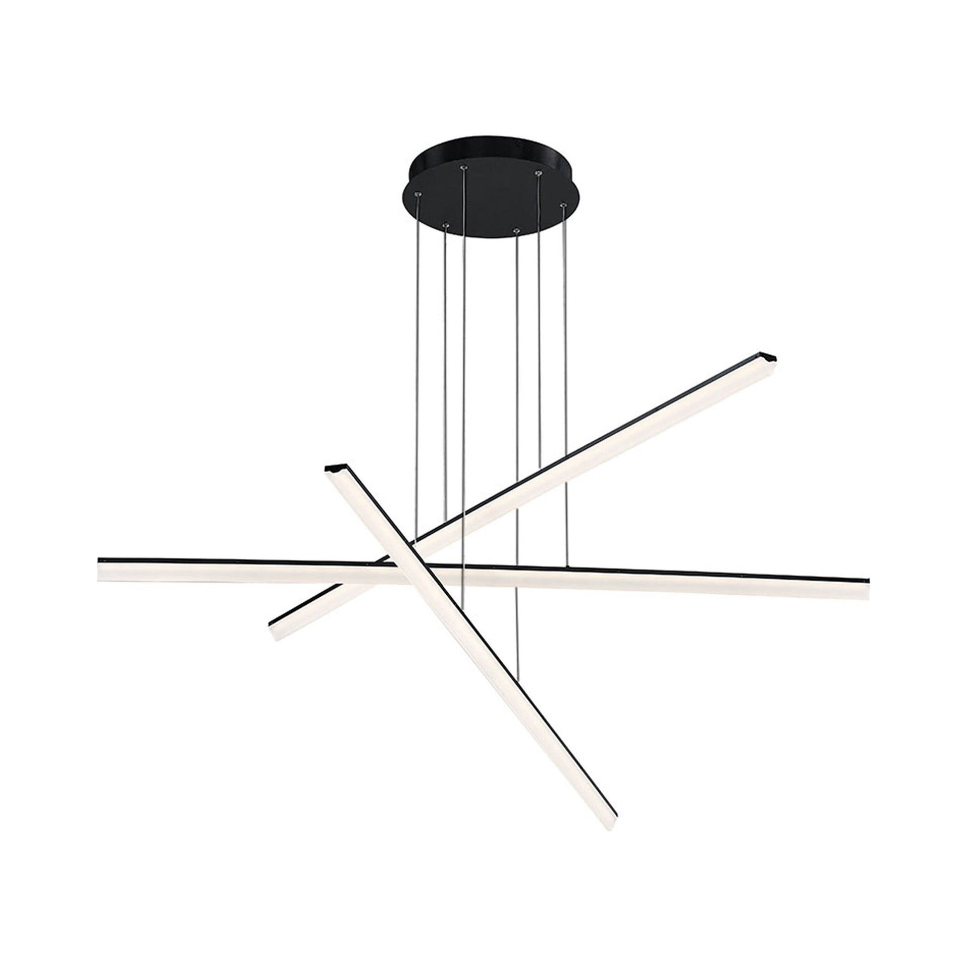 Stack LED Pendant Light in Black (3-Light).