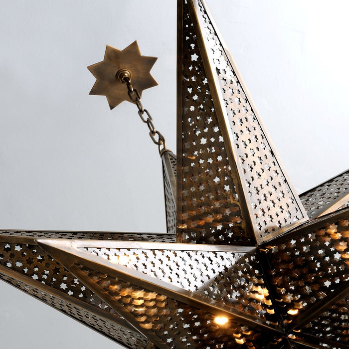 Star Of The East Chandelier in Detail.