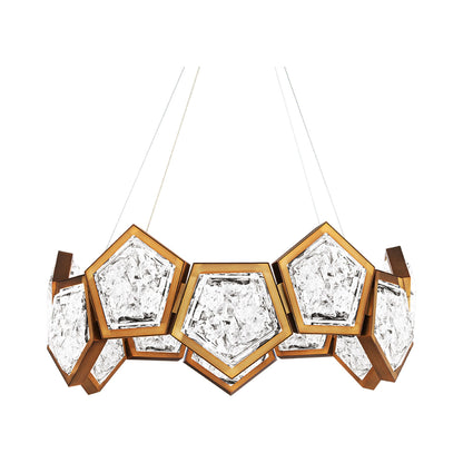 Starlight Starbright LED Chandelier in Aged Brass.