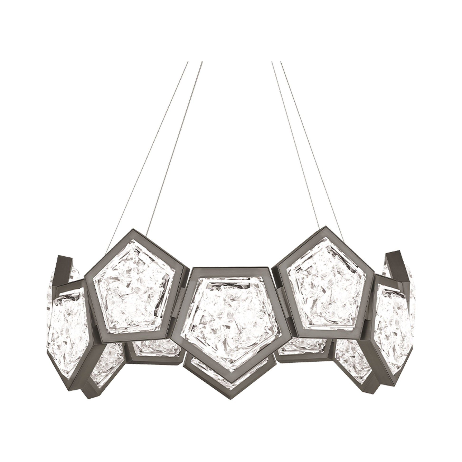 Starlight Starbright LED Chandelier in Antique Nickel.