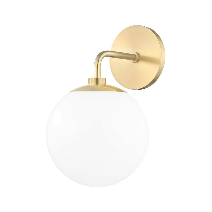 Stella Wall Light in White and Brass.