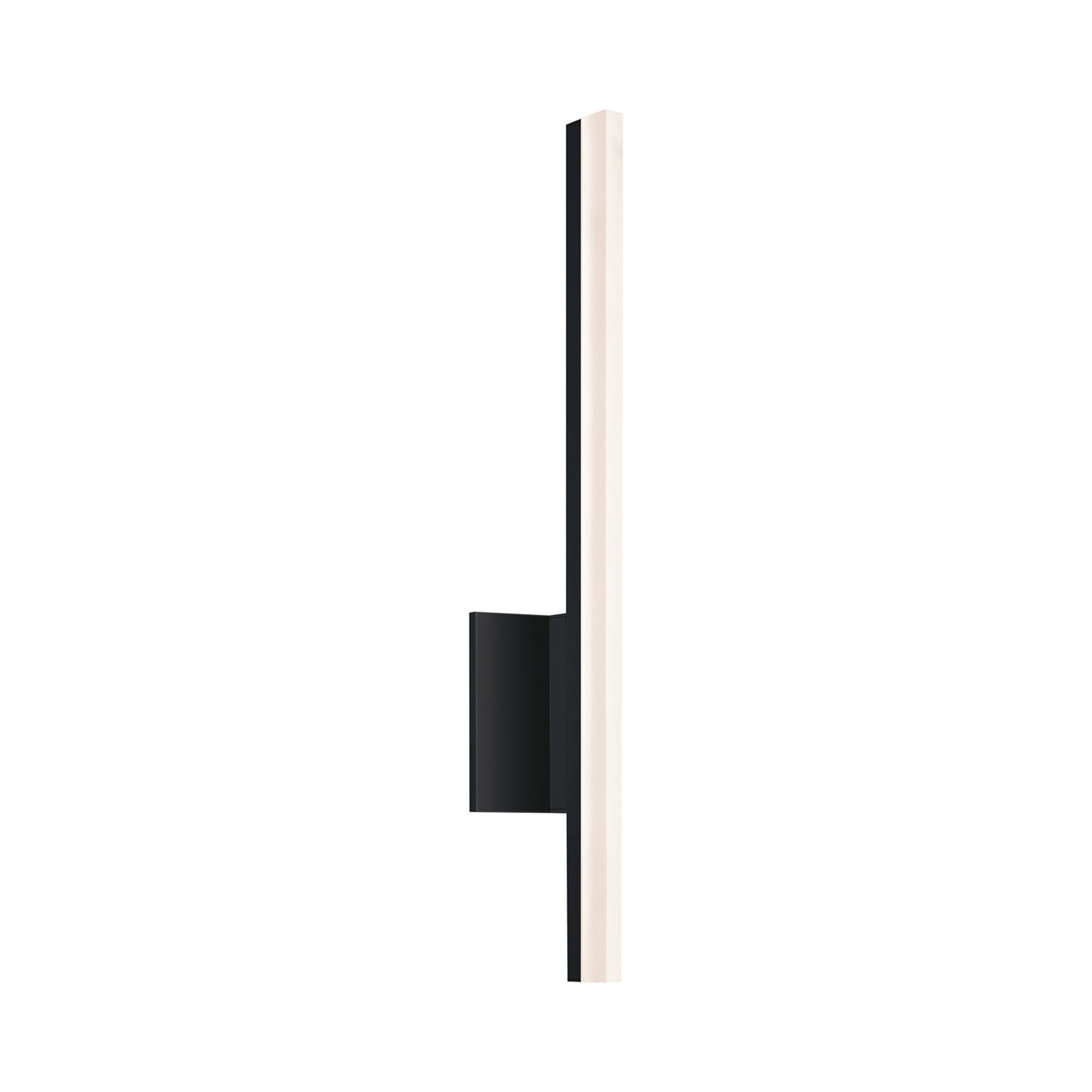 Stiletto LED Bath Vanity Light in Satin Black/Small.