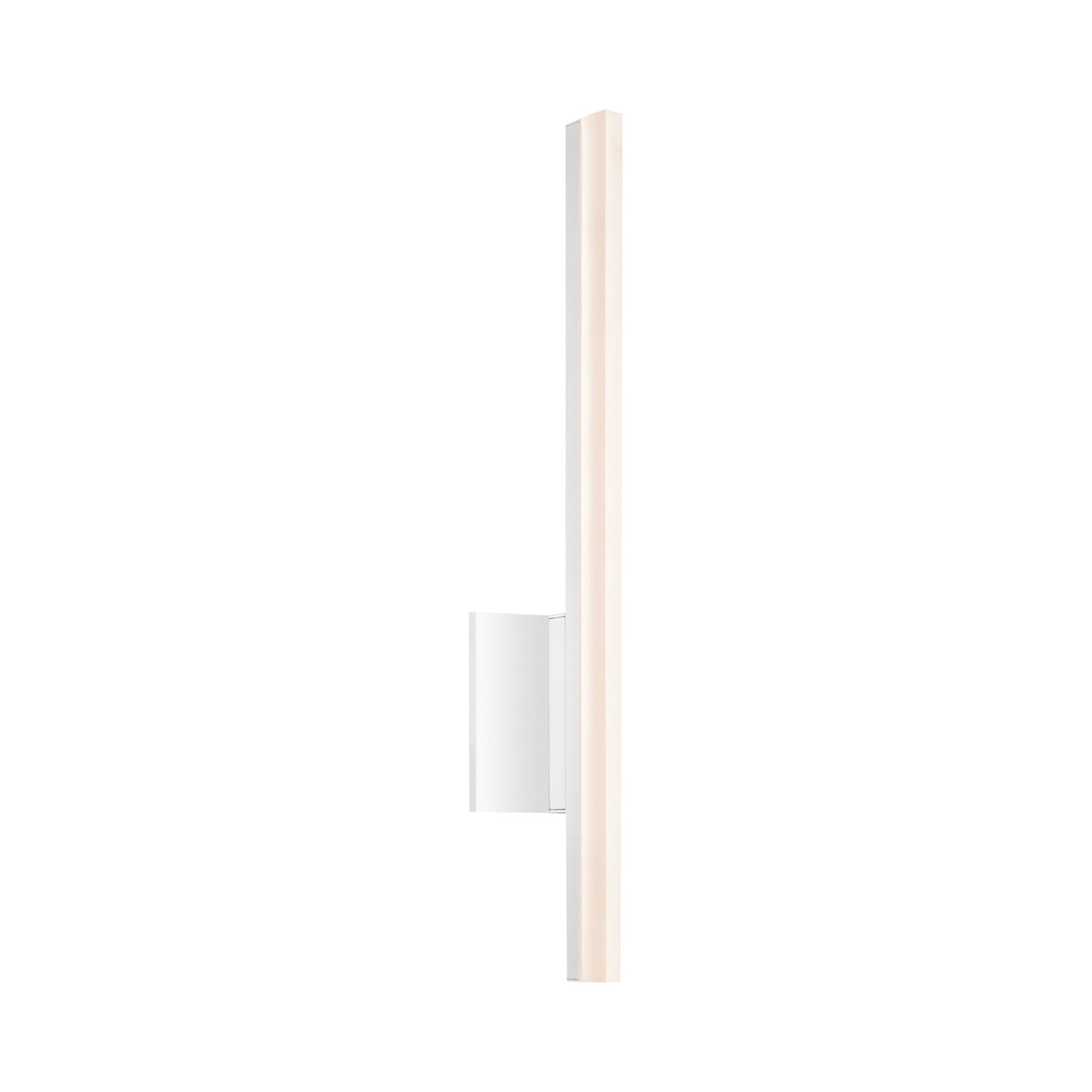 Stiletto LED Bath Vanity Light in Satin White/Small.
