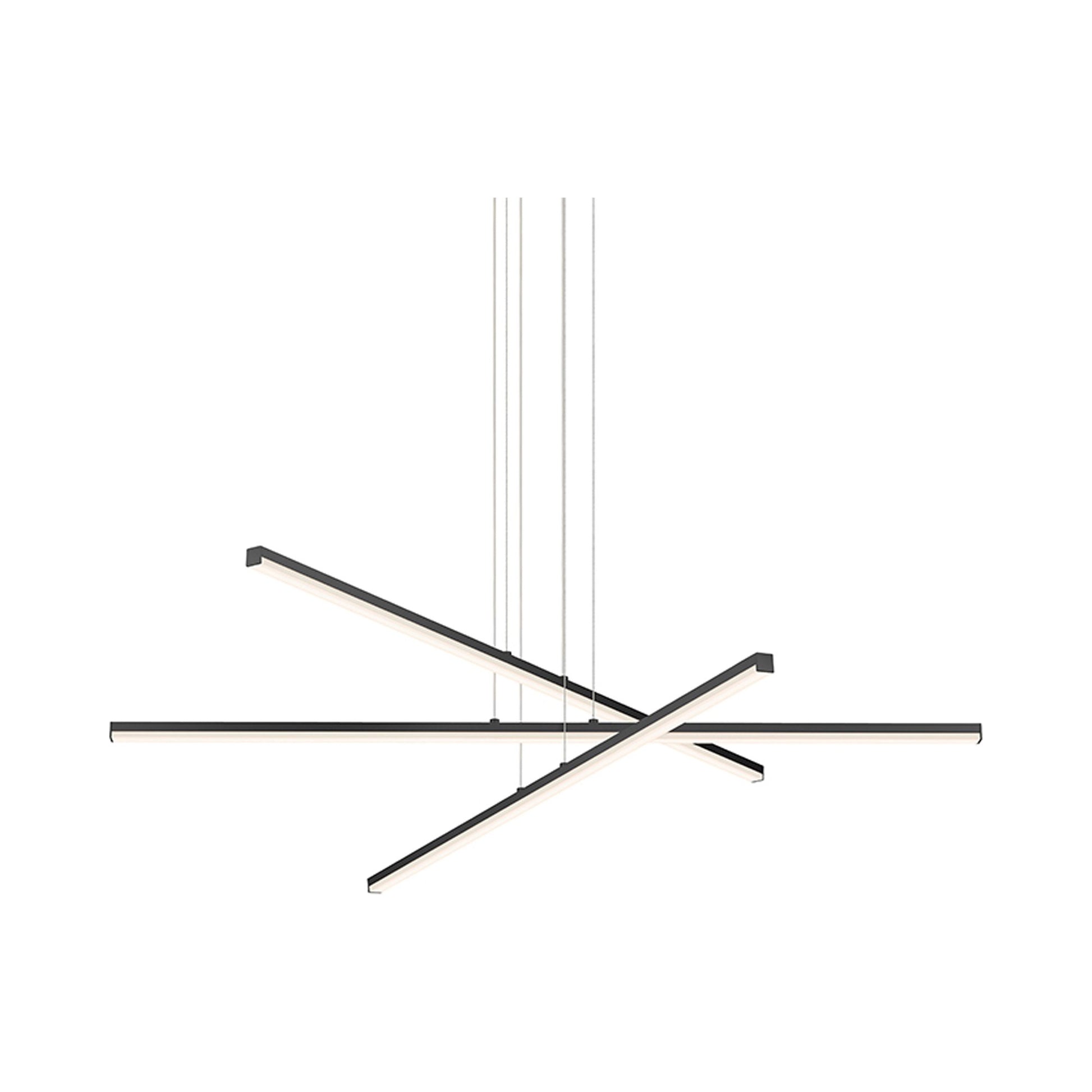 Stix LED Pendant Light in Satin Black (3-Light).