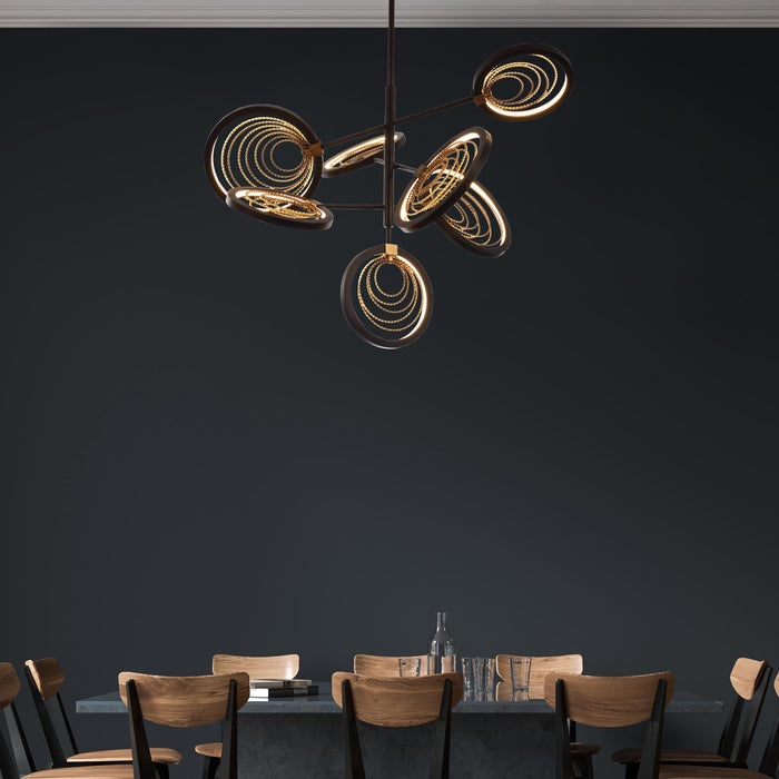 Lariat LED Pendant Light in dining room.