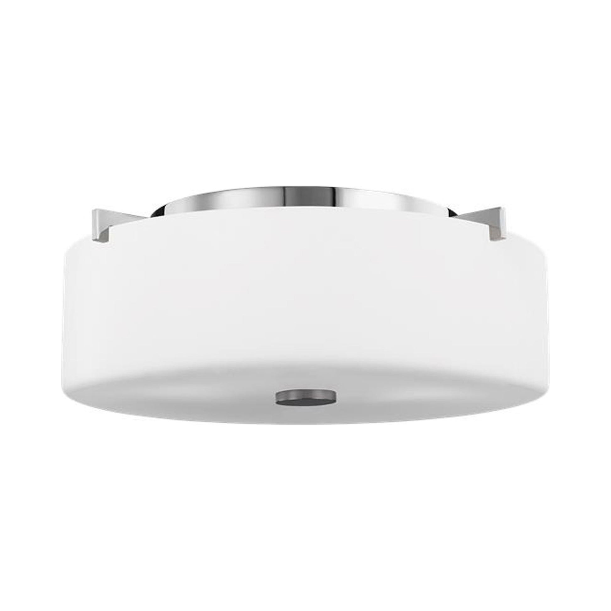 Sunset Drive Flush Mount Ceiling Light in Chrome (2-Light).